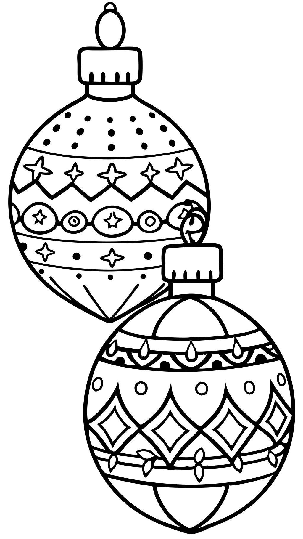 christmas ornaments coloring pages printable